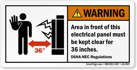 warning labels for electrical panels